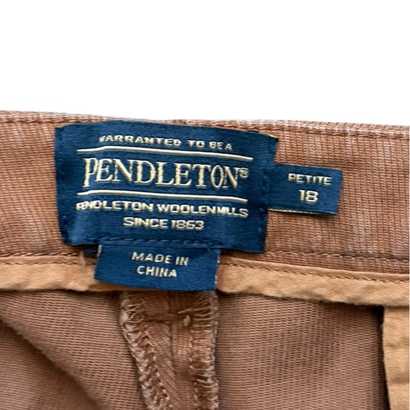 Pendleton brown women's straight-leg trousers size petite 18. - Picture 3 of 6
